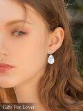 wholesale Sterling Silver Floral Teardrop Earrings w Birth Flower Engraved Gift for Women-0-16