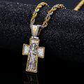 wholesale Gold and 925 Sterling Silver Tone Metal Cross St. Michael Pendant Necklace for Men Christian s-0-1