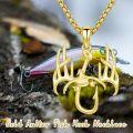 wholesale Gold 925 Sterling Silver Deer Antlers & Fish Hooks Mens Pendant Necklaces with Duck Charm-0-2