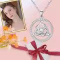 TOUPOP Sterling Silver Celtic Knot Pendant Necklace Irish Luck Jewelry Gift-0-2