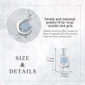 wholesale 925 Sterling Silver Blue Crystal Snowflake Pendant Necklace for Women Christmas Gift-0-3