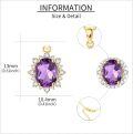 wholesale 14K Solid Gold Simulated Emerald Sapphire Ruby Opal Amethyst Blue Topaz Olivine Dainty Pendant Necklace Moissanite Jewelry Gifts-0-22