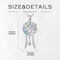 wholesale 925 Sterling Silver Sea Life Dreamcatcher Necklace - Blue Enamel & Crystal Accents-0-9