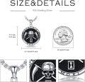 wholesale 925 Sterling Silver Skull Pendant Memento Mori Necklace - Gothic Jewelry for Men & Women -0-2