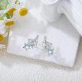 wholesale 925 Sterling Silver Star Moonstone Studs with Cubic Zirconia for Non-Pierced Ears-0-3