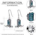 wholesale 925 Sterling Silver Cowboy Boot & Flower Turquoise Western Drop Earrings for Women-0-3