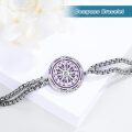 wholesale 925 Sterling Silver Compass Charm Bracelet with Chain - Adjustable Size s for Women-0-24