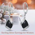 wholesale 925 Sterling Silver Black Onyx Tear Drop Dangle Earrings for Women Fine s-0-3