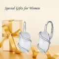 wholesale 925 Sterling Silver Mother of Pearl Drop Earrings – April Birthstone Dangle Jewelry for Women-0-2