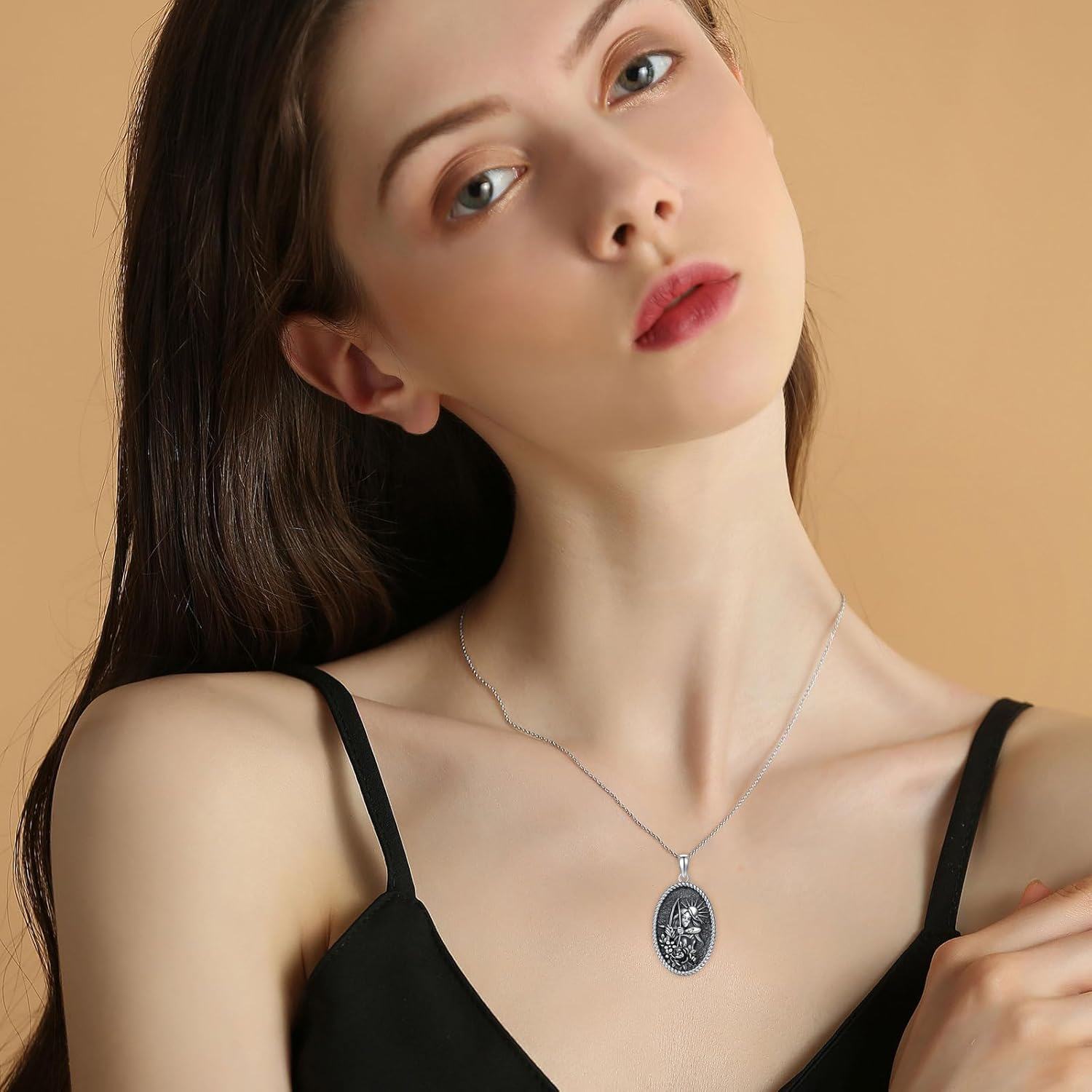 Sterling Silver Artemis Necklace Greek Goddess Jewelry Roman Mythology Gift for Her-0-5