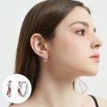 wholesale 925 Sterling Silver Cardinal Earrings Hypoallergenic Hoop Red Bird Gifts for Women-0-3