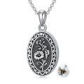 wholesale 925 Sterling Silver Oxidized Floral Oval Locket Bracelet With Filling Tool Set-0-61