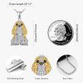 wholesale 925 Sterling Silver CZ Poodle Dog Breed Pendant Necklace for Pet Lovers-0-4