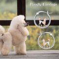 wholesale 925 Sterling Silver Two Tone Rose Gold Poodle Hoop Earrings For Women-0-4
