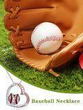 wholesale 925 Sterling Silver Baseball Pendant Necklace with I CAN DO ALL THINGS Inscription for Women-0-1