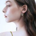 wholesale 925 Sterling Silver Daisy Floral Hoops - Elegant Ear Cuffs for Women's Gifts-0-1