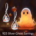wholesale 925 Sterling Silver Halloween Ghost Drop Earrings 925 Sterling Jewelry for Women Girls Gift Idea-0-3