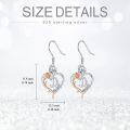 wholesale TOUPOP Rose Heart Earrings For Women Sterling Silver Butterfly Initial D Letter Drop Dangle Earrings Anniversary Birthday Christmas Jewelry Gifts For Her Wife Girlfriend Mom -0-5
