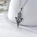 wholesale 925 Sterling Silver Metal Stone Spiritual Jewelry Hamsa Evil Eye Lotus Ankh Eye of Horus Elephant Yin Yang Necklaces-0-3