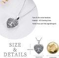 wholesale 925 Sterling Silver Heart Shaped Photo Locket Necklace w/Tree of Life & Elephant Charm-0-3