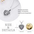 wholesale 925 Sterling Silver Heart Shaped Photo Locket Necklace w/Tree of Life & Elephant Charm-0-3