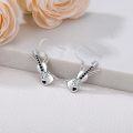 wholesale 925 Sterling Silver Violin Dangle Earrings Gift for Librarians and Music Lovers-0-5