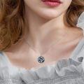 wholesale 925 Sterling Silver Blue Wolf Pendant Necklace-0-1