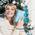 wholesale 925 Sterling Silver Round Genuine Turquoise Necklace Pendant Gift for Women Girls-0-4