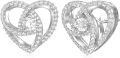 wholesale White Gold Plated 925 Sterling Silver Moissanite Heart Cross Star Moon Celtic Knot Stud Earrings for Women-0-0