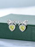 wholesale 925 Sterling Silver Heart Birthstone Stud Earrings Women s Birthday Jewelry Christmas Gifts-0-1