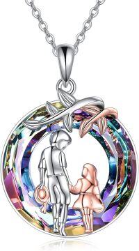 wholesale Sterling Silver Heart Necklace Sisters Gift for Friendship Birthday Christmas-Brother Sister Jewelry