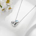 wholesale Sterling Silver Stone Cute Sloth Pendant Necklace for Women Girls Gifts-0-29