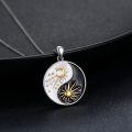 wholesale 925 Sterling Silver Yin Yang Sun Moon Stars Pendant Necklace for Men & Women-0-1