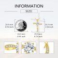 wholesale 18K Gold Plated S925 Sterling Silver Cross Pendant Necklace with Moissanite & Zircon-0-3