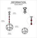 wholesale 925 Sterling Silver Red Stone Gothic Pendant with Inverted Cross and Pentagram Charm Necklace for Women-0-4