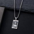 wholesale 925 Sterling Silver Tarot Card Pendant - Lady Justice Scale Charm Necklace for Lawyers Gifts-0-3