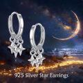 wholesale 925 Sterling Silver Triple Star Drop Earrings Sparkly  for Her-0-2