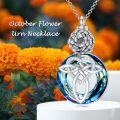 wholesale Sterling Silver Crystal Celtic Knot Heart Ashes Memorial Necklace for Women-0-48