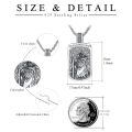 wholesale 925 Sterling Silver St Christopher Pendant Necklaces for Men Women Catholic Christian s 47cm Chain Length-0-2