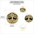 wholesale 14K Gold Onyx Tree of Life Pendant Necklace for Women - Family Wisdom s-0-3