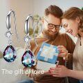 wholesale 925 Sterling Silver Mystic Topaz Drop Earrings with Cubic Zirconia Accents-0-1