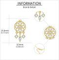 wholesale 14K Gold Dreamcatcher Pendant with Cubic Zirconia and Chain - Unique Boho Style Necklaces for Women-0-2