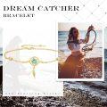 wholesale Turquoise 925 Sterling Silver Feather Charm Dreamcatcher Bracelet for Women (Adjustable)-0-5