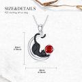 wholesale  Metal Stone Black Cat Moon Pendant Necklace Jewelry Gift for Women ( chars)-0-5