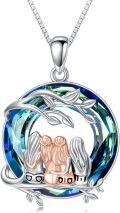 wholesale Sterling Silver Crystal Sister Necklace Female Friendship Jewelry Birthday Christmas Gift-0-0