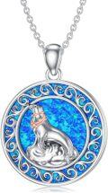 wholesale Sterling Silver Opal Ocean Necklace Sea Lions Dolphins Whales Penguins Shells-0-0