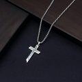wholesale 925 Sterling Silver Abalone Shell Inlay Cross Pendant Necklace for Women and Men - Religious Christian -0-2