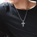 wholesale 925 Sterling Silver Angel Wing Cross Pendant Necklace  Religious s for Men & Women-0-1