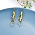 wholesale 925 Sterling Silver Plated Gold Threader Earrings for Women - Long Chain Hypoallergenic Tassel Earrings Fashion Jewelry-0-2