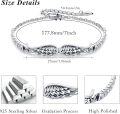wholesale 925 Sterling Silver Angel Wings Bracelet for Women Men Adjustable Inspirational Guardian s-0-2